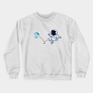 Astronaut plays Uranus Soccer Crewneck Sweatshirt